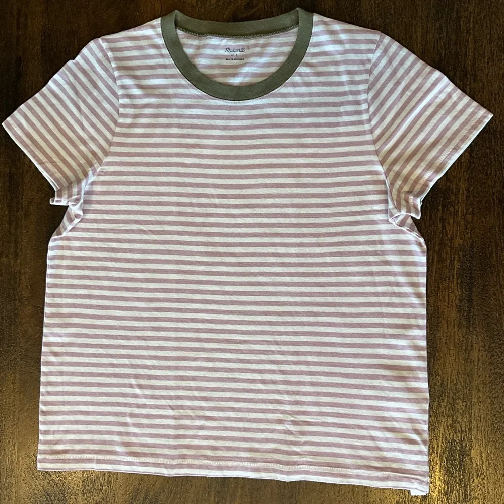 Madewell Women’s Northside Vintage Ringer Tee in Tierney Stripe in Large - Picture 2 of 5